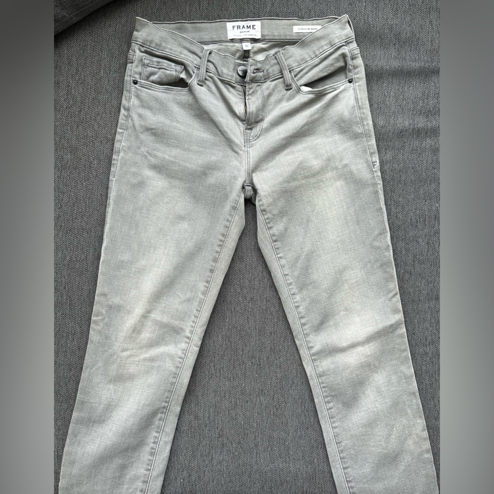 Frame Denim Light Gray Slim Jeans
